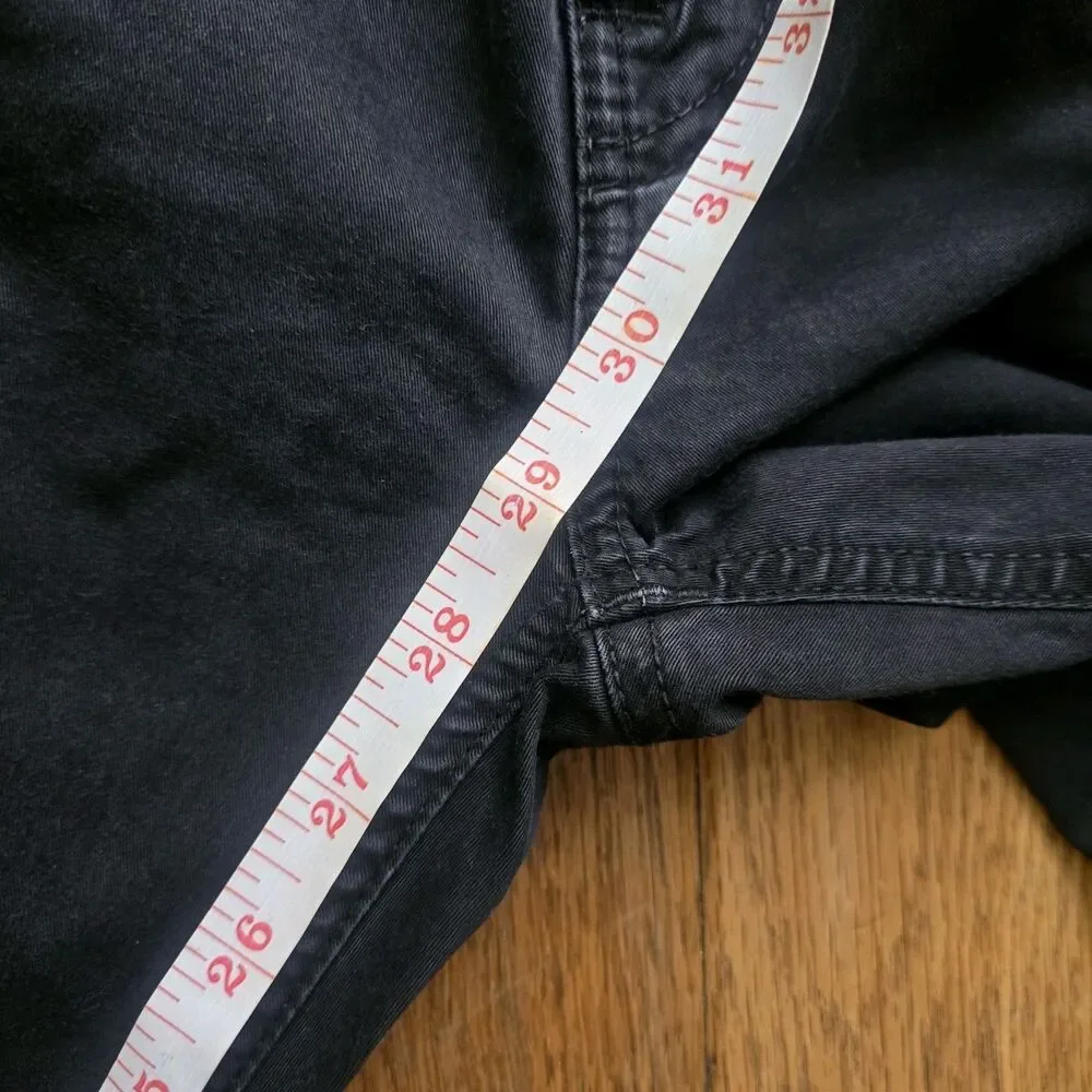 Nudie Jeans Co. 31x30 Slim Adam Black Organic Cotton Twill Chino Garment Dyed